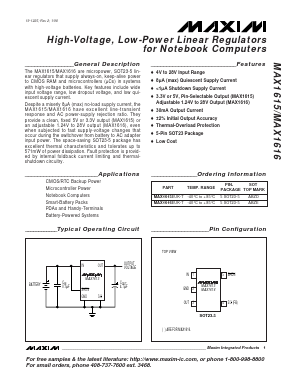 MAX1615 Datasheet PDF Maxim Integrated