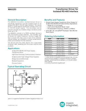 MAX253 Datasheet PDF Maxim Integrated