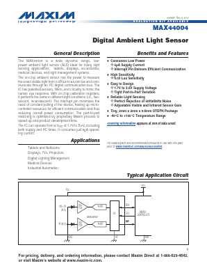 MAX44004 Datasheet PDF Maxim Integrated