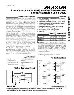 MAX6519UKP005 Datasheet PDF Maxim Integrated