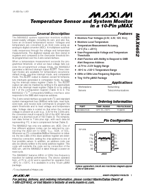 MAX6652AUB Datasheet PDF Maxim Integrated