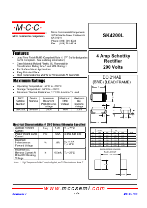 SK420 Datasheet PDF Micro Commercial Components