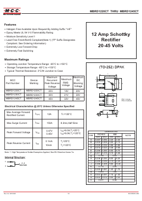 MBRD1220CT Datasheet PDF Micro Commercial Components