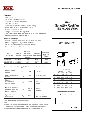 SK3150AHE3-LTP Datasheet PDF Micro Commercial Components