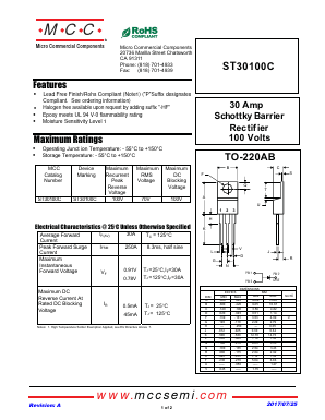 ST30100C Datasheet PDF Micro Commercial Components