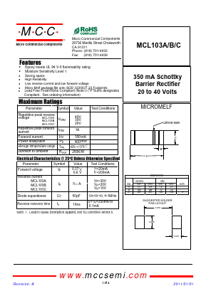 MCL103A Datasheet PDF Micro Commercial Components