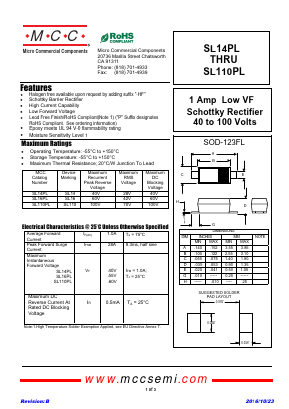 SL14PL Datasheet PDF Micro Commercial Components