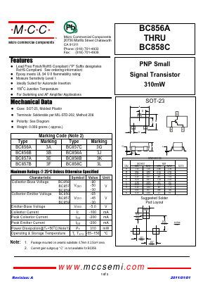 BC856A Datasheet PDF Micro Commercial Components