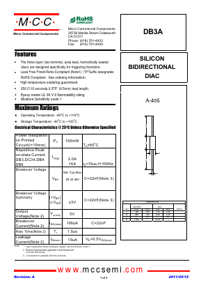 DB3A Datasheet PDF Micro Commercial Components