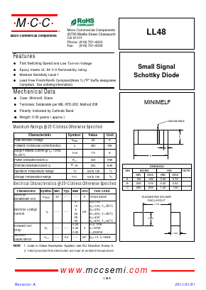 LL48 Datasheet PDF Micro Commercial Components