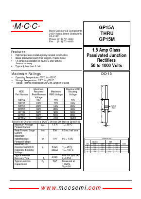 GP15A Datasheet PDF Micro Commercial Components