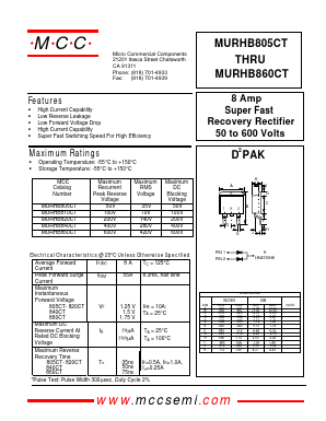 MURHB820CT Datasheet PDF Micro Commercial Components