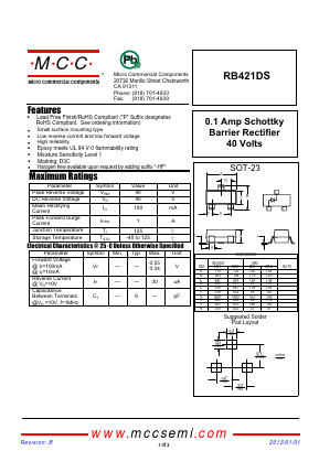 RB421DS Datasheet PDF Micro Commercial Components