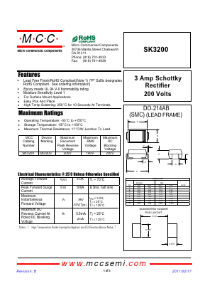 SK3200 Datasheet PDF Micro Commercial Components