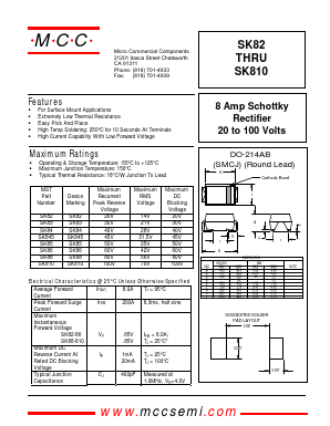 SK810 Datasheet PDF Micro Commercial Components