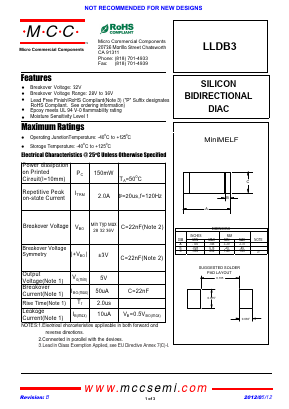 LLDB3-TP Datasheet PDF Micro Commercial Components