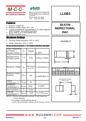 LLDB3 Datasheet PDF Micro Commercial Components