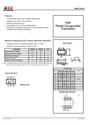 MMDT2907A-TP Datasheet PDF Micro Commercial Components