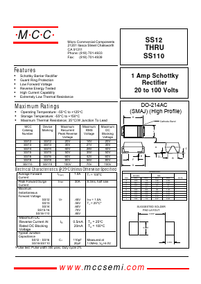 SS14 Datasheet PDF Micro Commercial Components