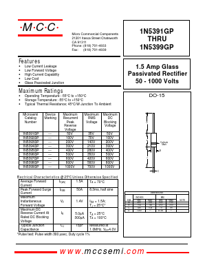 1N5392GP Datasheet PDF Micro Commercial Components