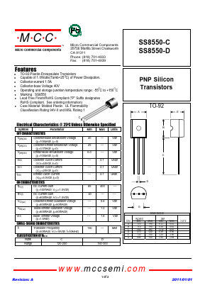 SS8550-C Datasheet PDF Micro Commercial Components