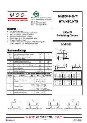 MMBD4448HTC Datasheet PDF Micro Commercial Components