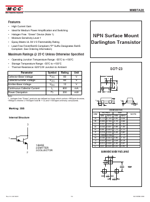 MMBTA28 Datasheet PDF Micro Commercial Components