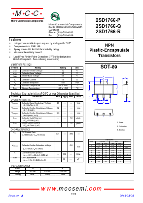 2SD1766-P Datasheet PDF Micro Commercial Components