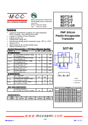 BD772-R Datasheet PDF Micro Commercial Components