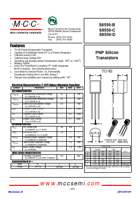 S8550-C Datasheet PDF Micro Commercial Components