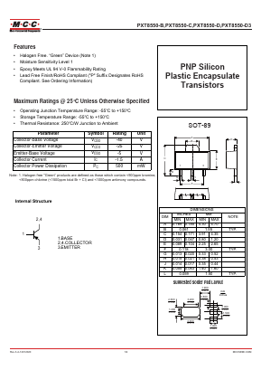 PXT8550-D3-TP Datasheet PDF Micro Commercial Components