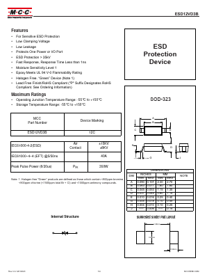 ESD12VD3B Datasheet PDF Micro Commercial Components