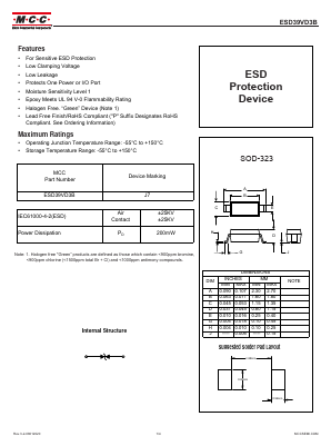 ESD39VD3B Datasheet PDF Micro Commercial Components