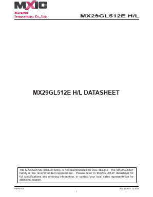 MX29GL512ELXFI-10Q Datasheet PDF Macronix International