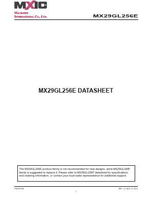 MX29GL256E Datasheet PDF Macronix International