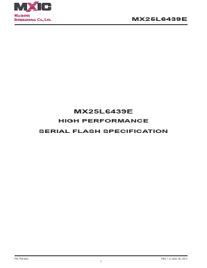 MX25L6439E Datasheet PDF Macronix International