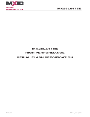 MX25L6475E Datasheet PDF Macronix International