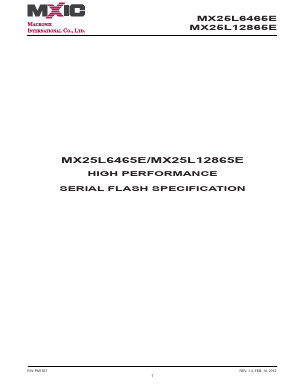 MX25L6465EZNI-10G Datasheet PDF Macronix International