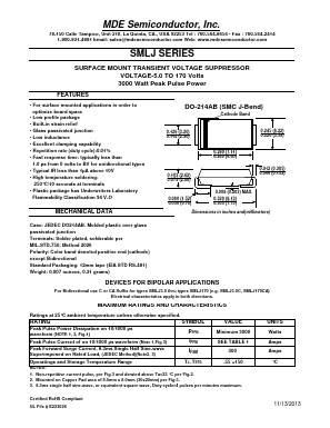 SMLJ130C Datasheet PDF MDE Semiconductor