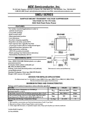 SMDJ150C Datasheet PDF MDE Semiconductor