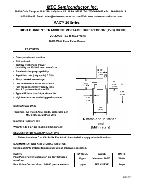 MAX20-5.0CA Datasheet PDF MDE Semiconductor