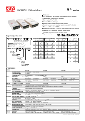 MD-100W Datasheet PDF Mean Well Enterprises Co., Ltd.