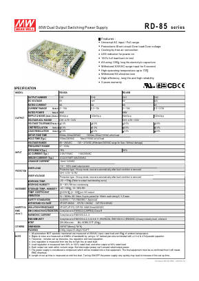 RD-85 Datasheet PDF Mean Well Enterprises Co., Ltd.