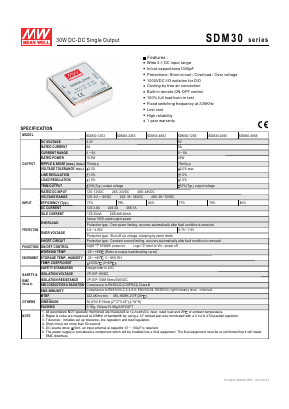 SDM30 Datasheet PDF Mean Well Enterprises Co., Ltd.