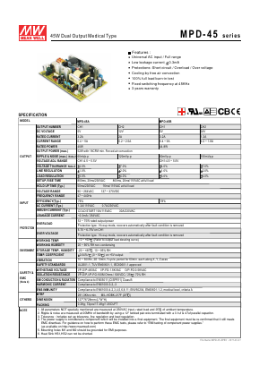 MPD-45A Datasheet PDF Mean Well Enterprises Co., Ltd.