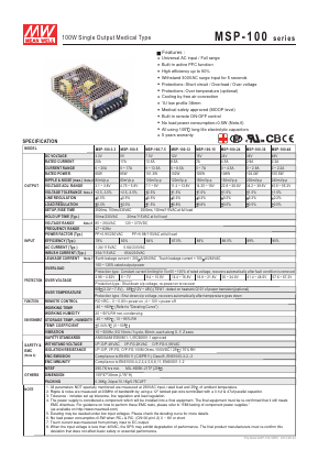 MSP-100 Datasheet PDF Mean Well Enterprises Co., Ltd.