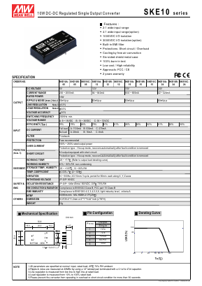 SKE10B-15 Datasheet PDF Mean Well Enterprises Co., Ltd.