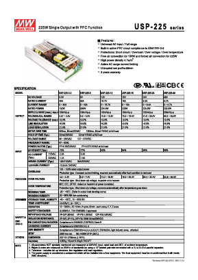 USP-225-12 Datasheet PDF Mean Well Enterprises Co., Ltd.