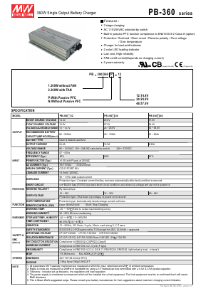 PB360N-48 Datasheet PDF Mean Well Enterprises Co., Ltd.