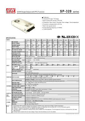 SP-320-12 Datasheet PDF Mean Well Enterprises Co., Ltd.